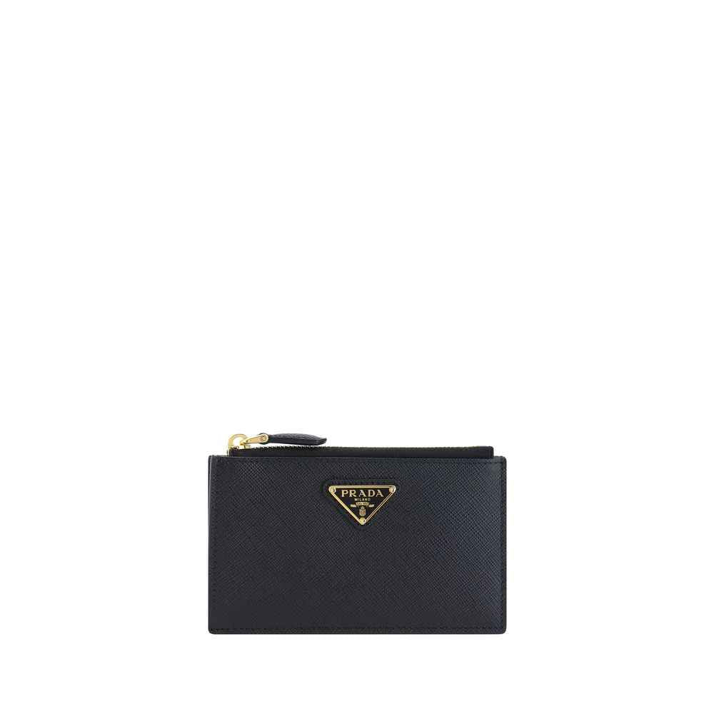 Prada Black Calf Leather Bos Taurus Wallet