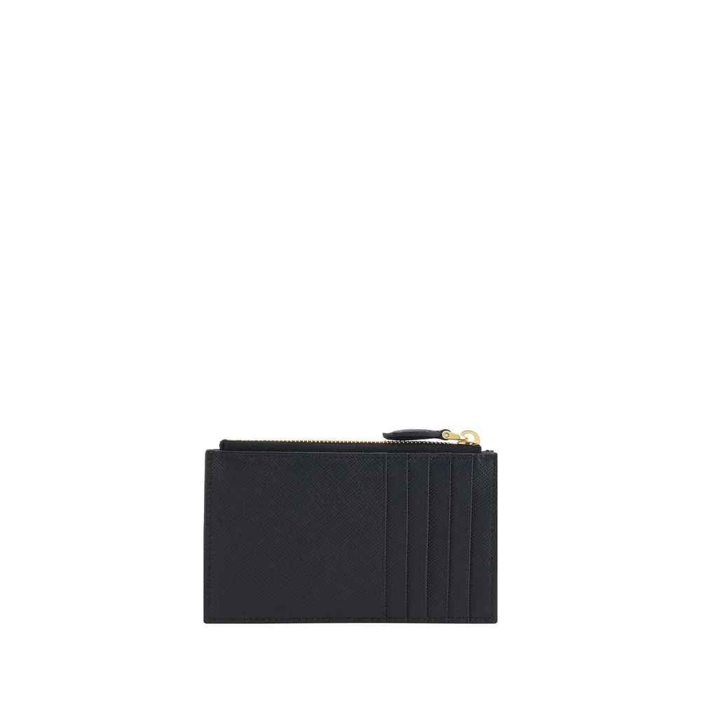 Prada Black Calf Leather Bos Taurus Wallet