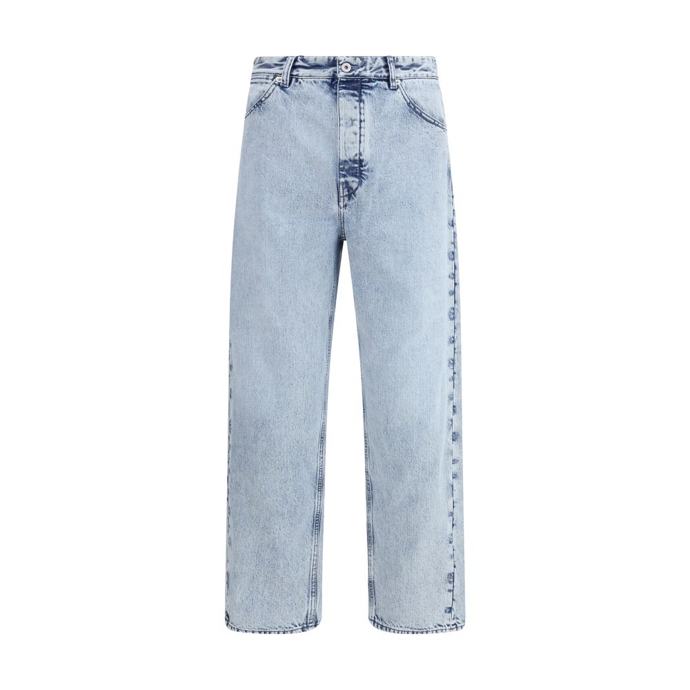Jil Sander Light Blue Cotton Straight-Leg Jeans