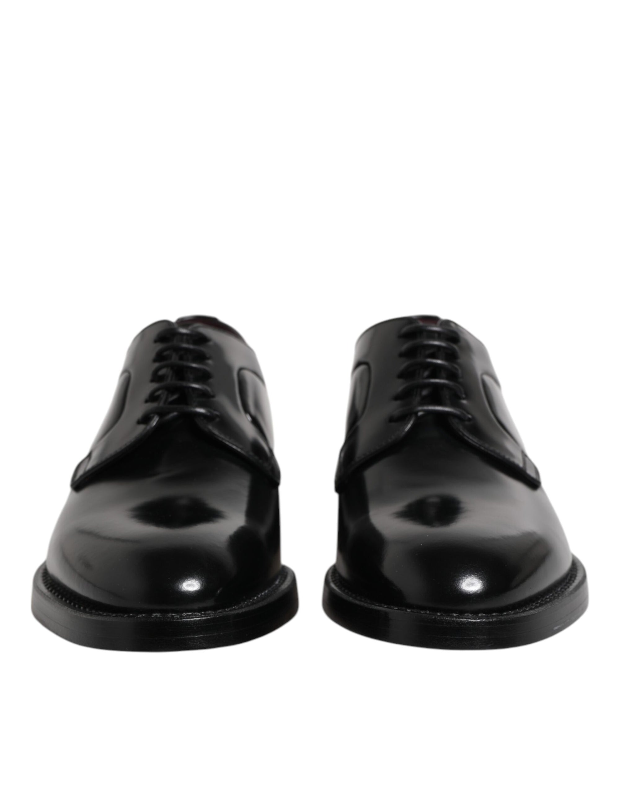 Dolce & Gabbana Black Calf Leather Lace Up Dress Shoes