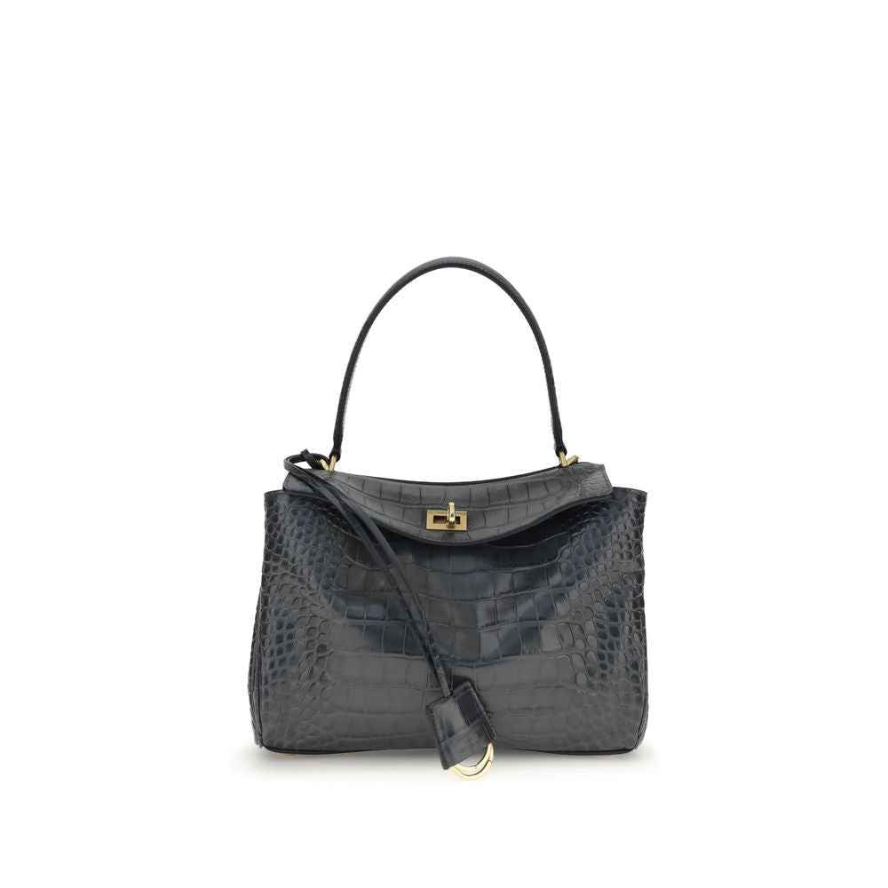 Balenciaga Rodeo Shoulder Bag in crocodile-print leather