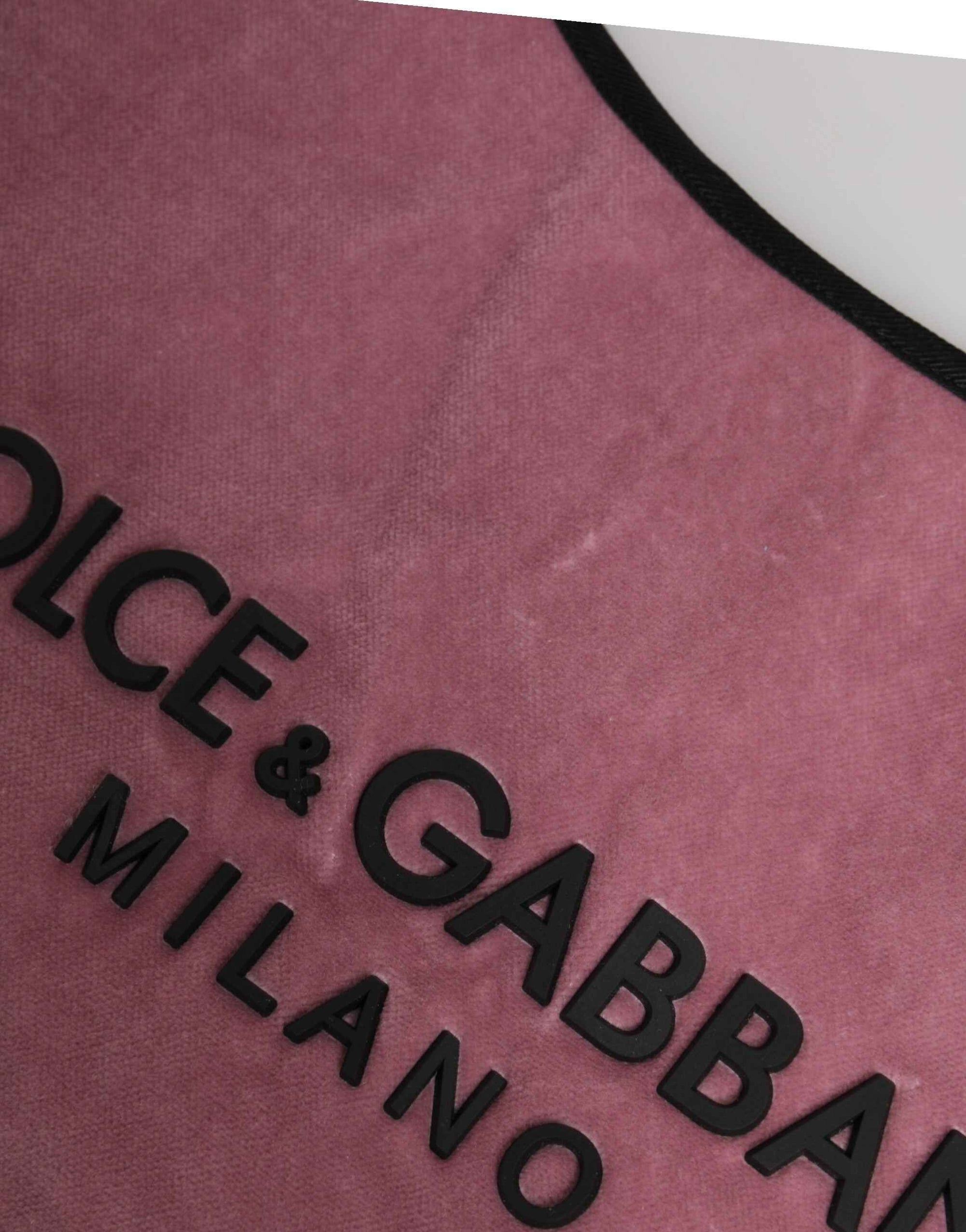 Dolce & Gabbana Pink Cotton Velvet DG MILANO Shoulder Shopping Borse Bag