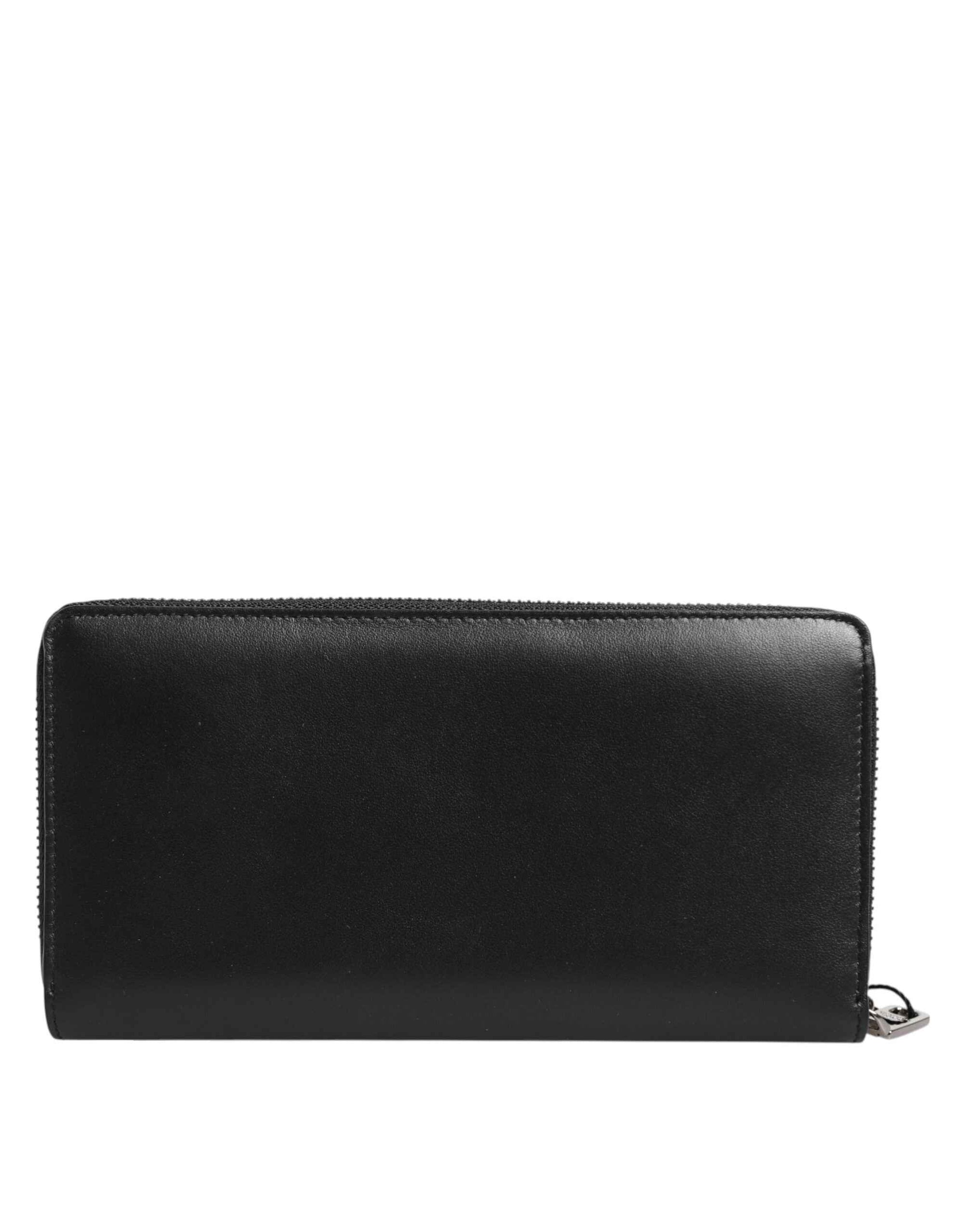 Dolce & Gabbana Black Brown Exotic Leather Men Continental Clutch Wallet