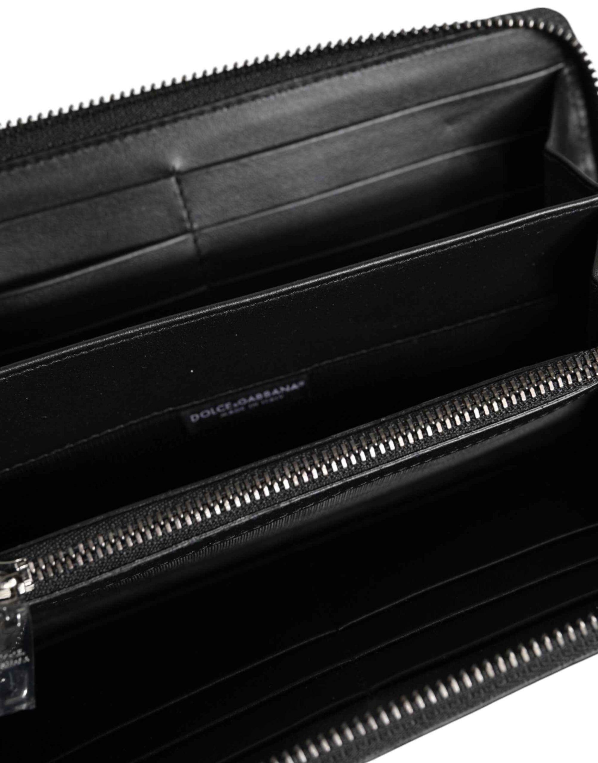 Dolce & Gabbana Black Brown Exotic Leather Men Continental Clutch Wallet