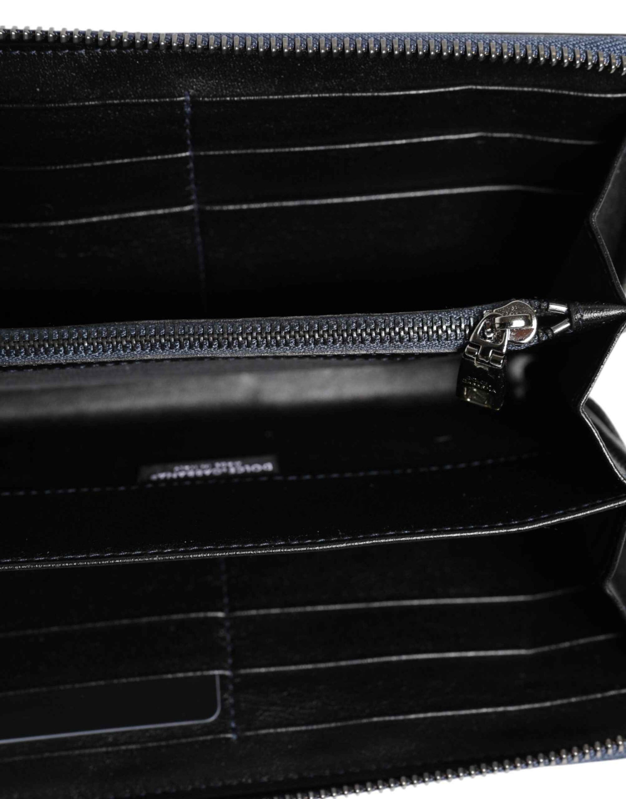 Dolce & Gabbana Black Blue Exotic Leather Men Continental Clutch Wallet