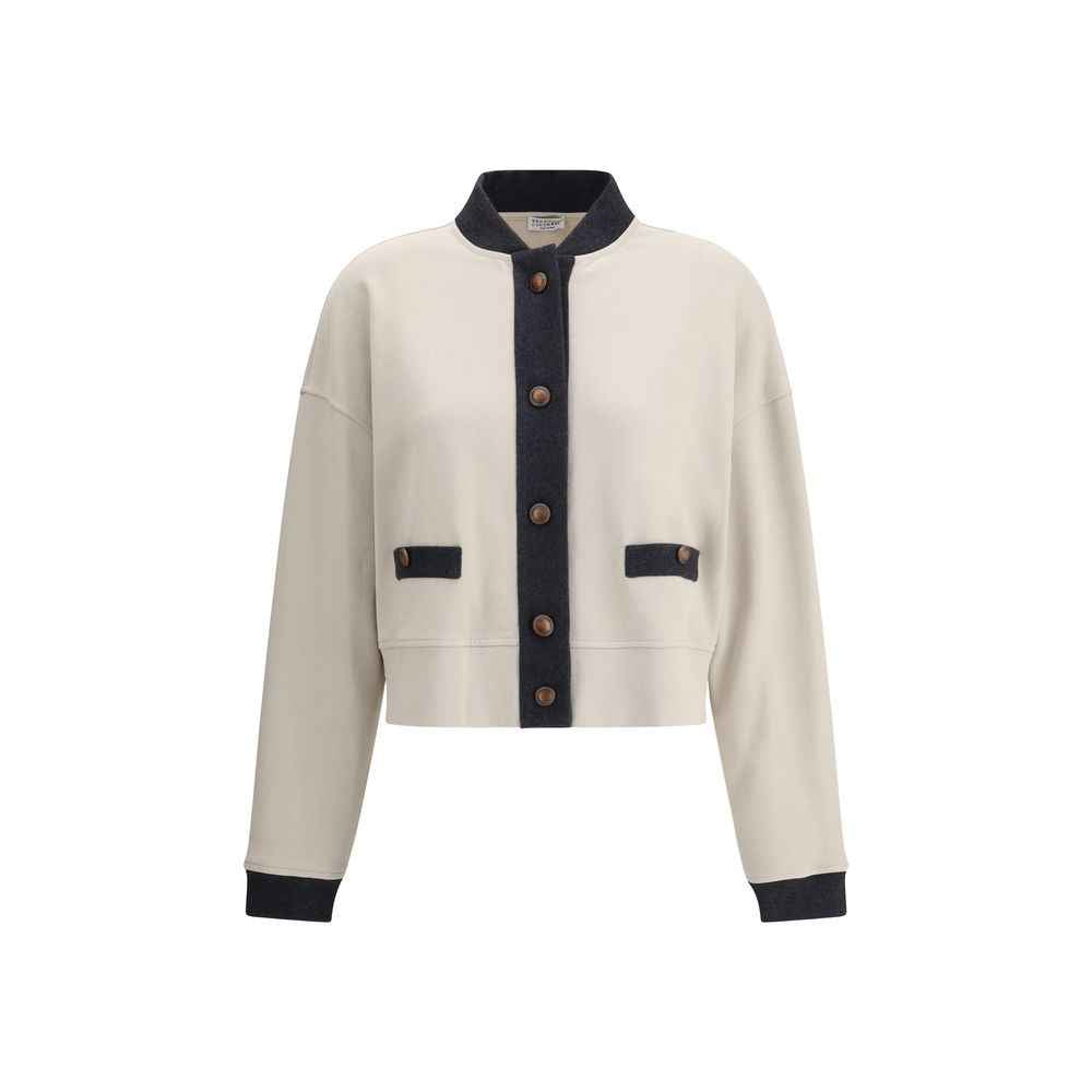 Brunello Cucinelli Gray Cotton Cardigan