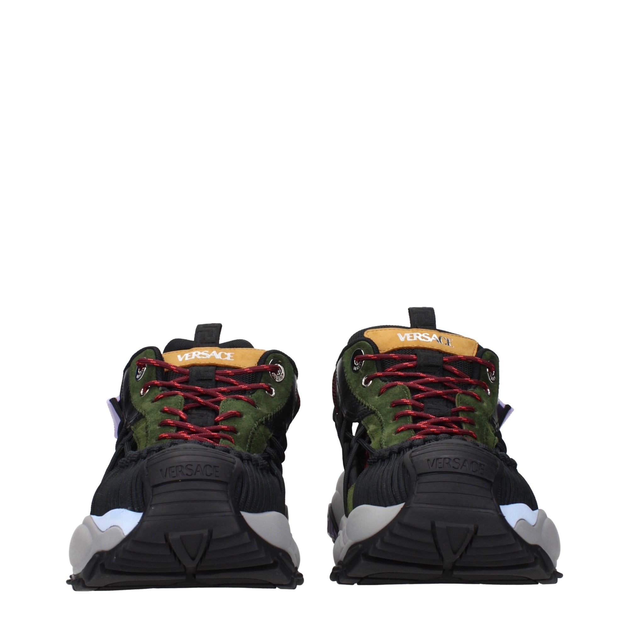 Versace Multicolor Leather Athletic Sneakers