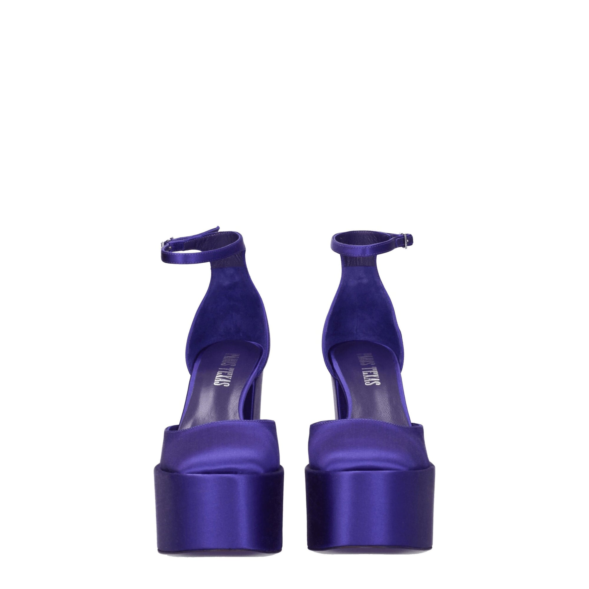 Paris Texas Purple Satin Platform Sandals