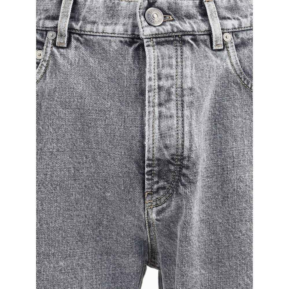 Brunello Cucinelli Gray Cotton Straight-Leg Jeans