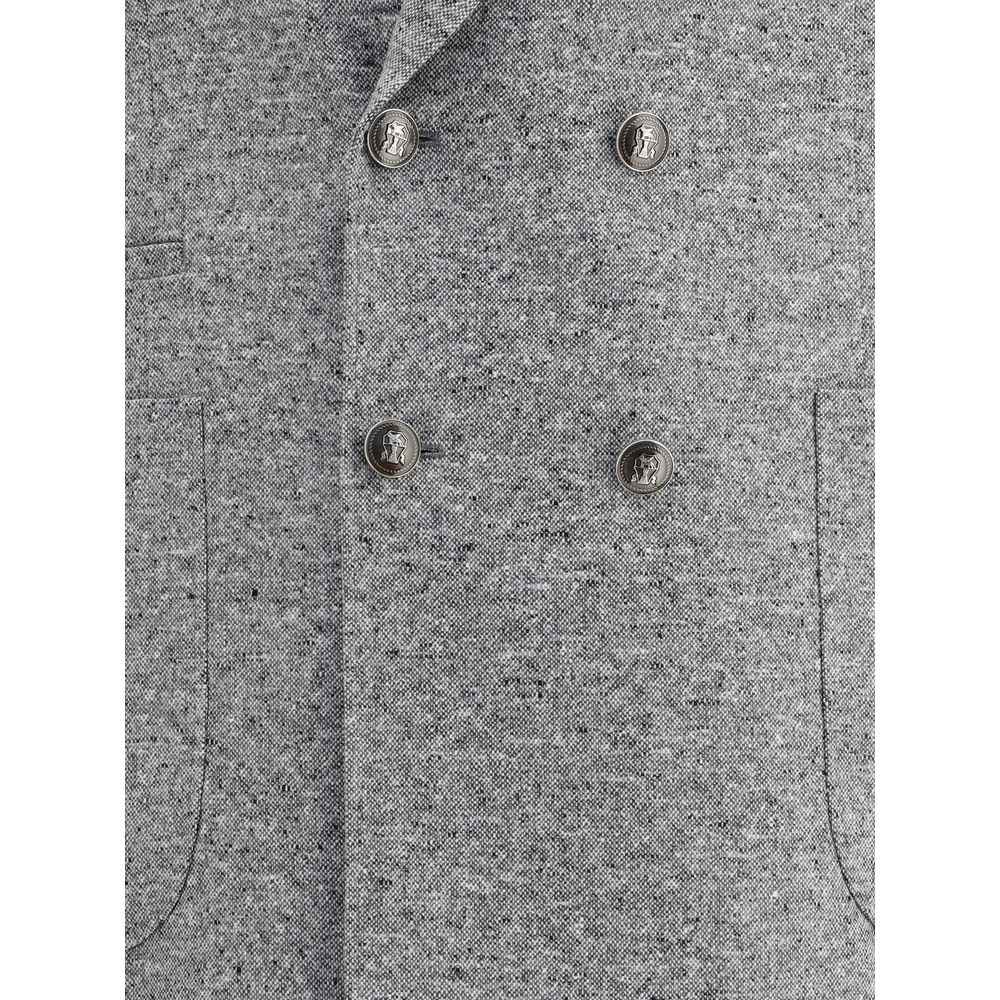 Brunello Cucinelli Wool and cashmere buttoned grisaille Suit