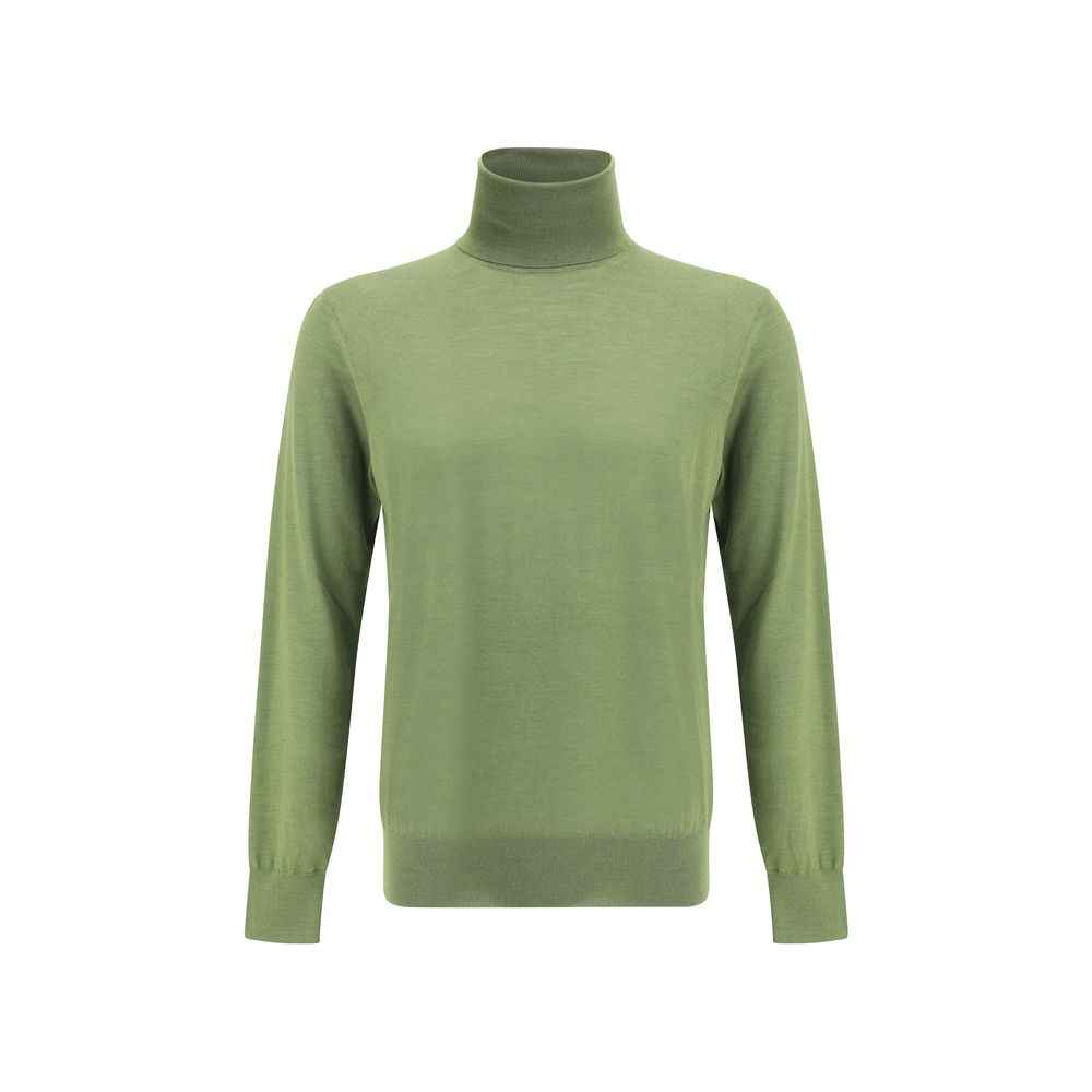 Saint Laurent Green Wool Turtleneck