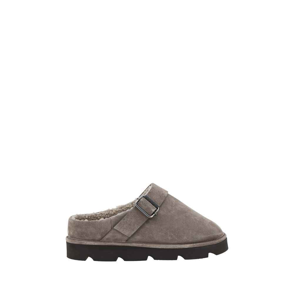 Brunello Cucinelli Fur Sabot