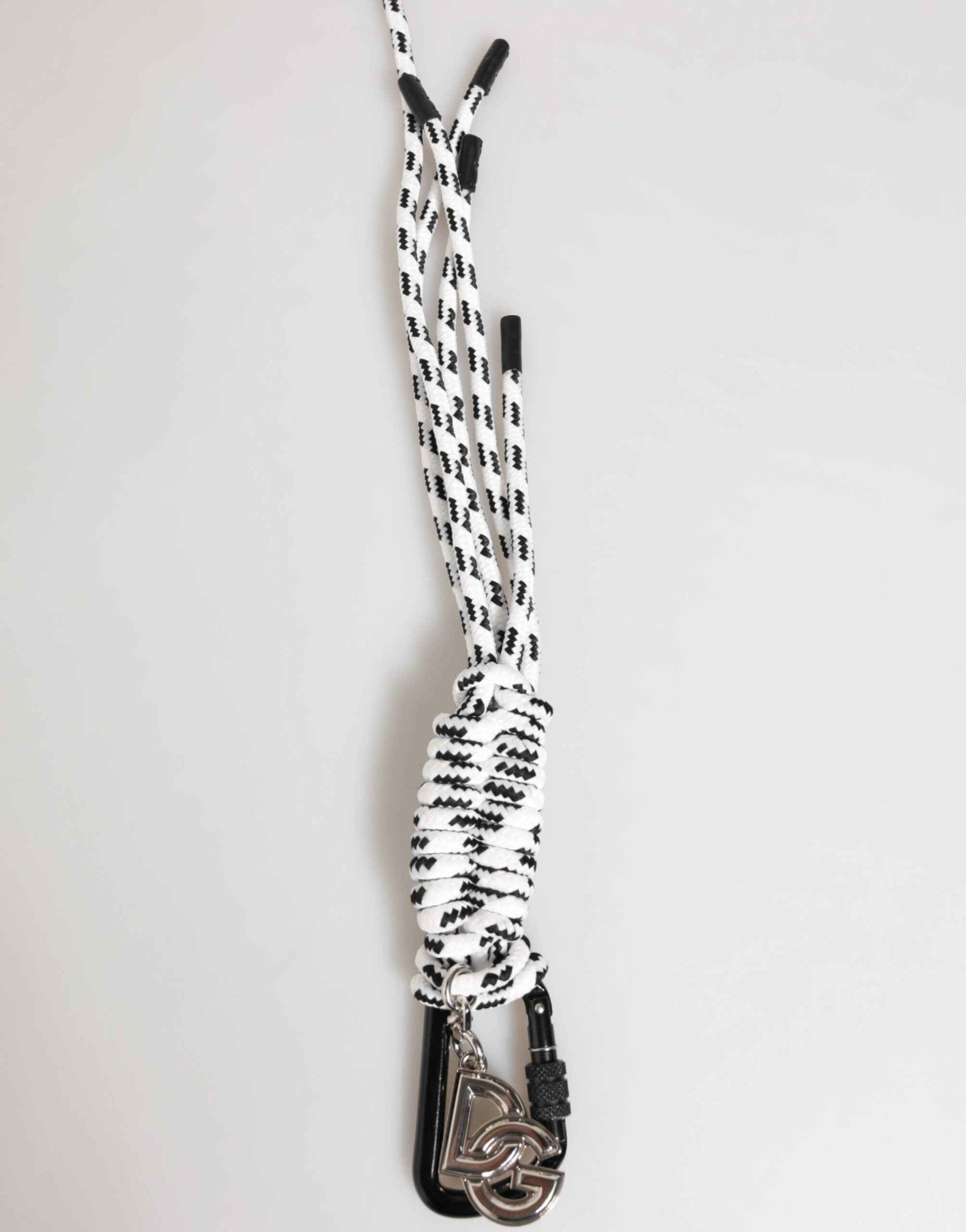 Dolce & Gabbana Multicolor Polyester Tape String DG Logo Keychain Keyring