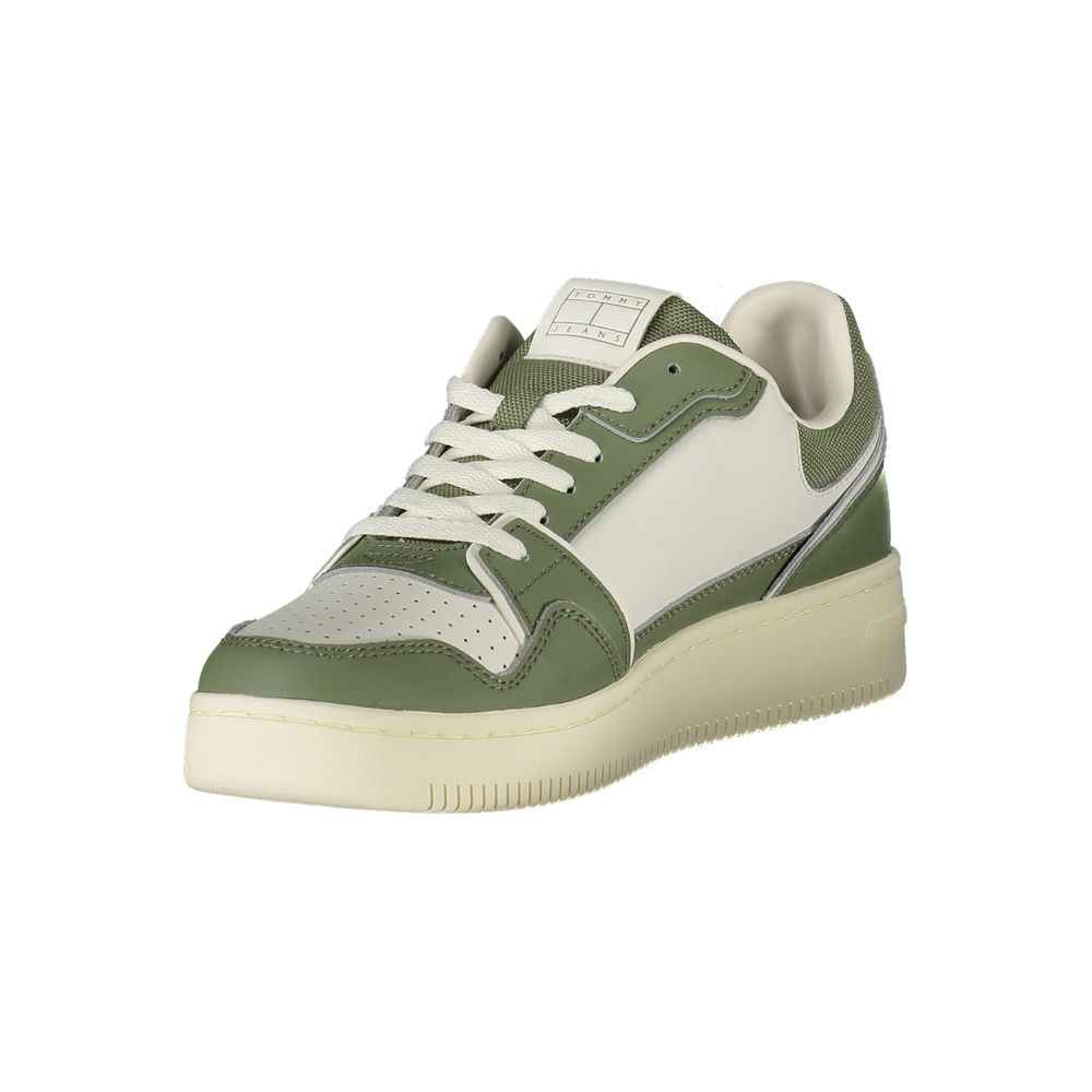 Tommy Hilfiger Green Leather Men Sneaker