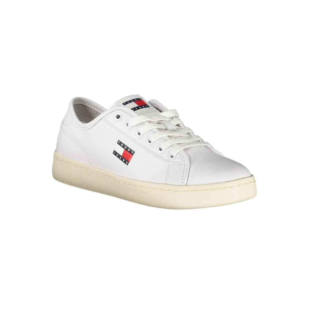Tommy Hilfiger White Leather Women Sneaker