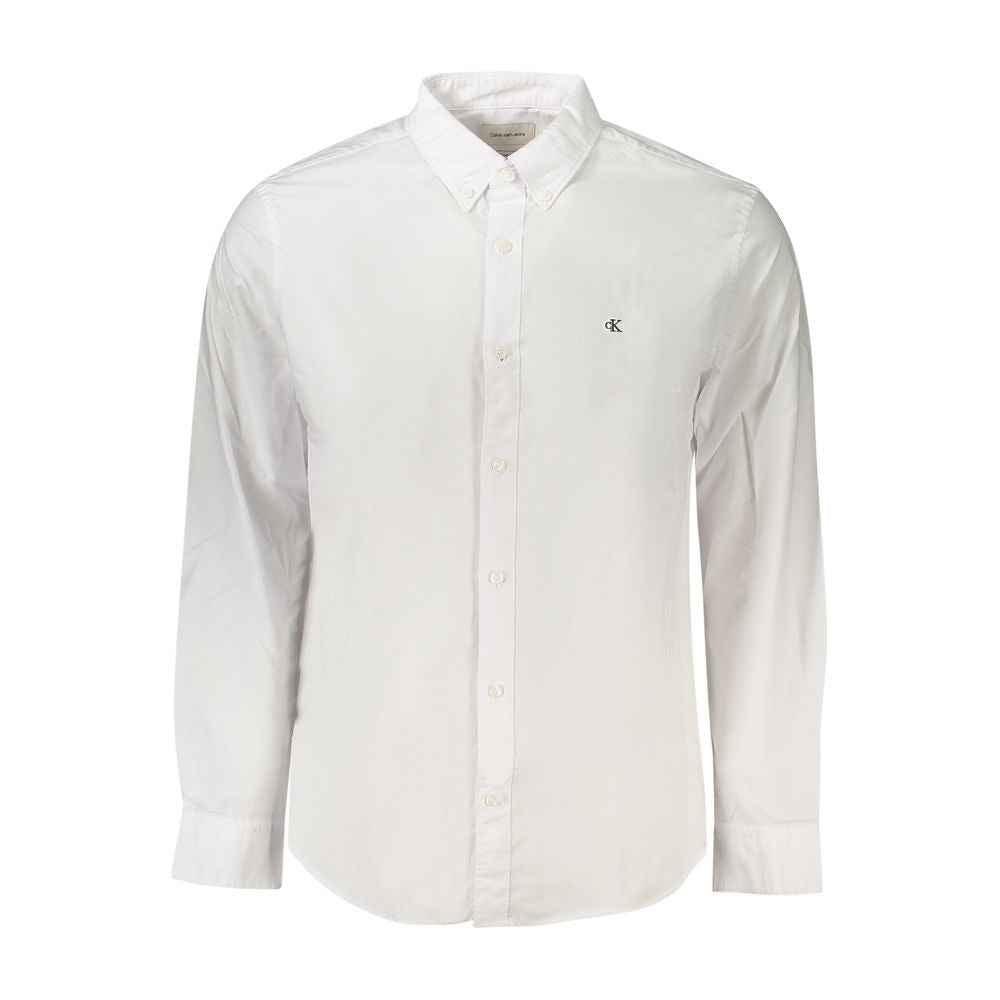 Calvin Klein White Cotton Men Shirt