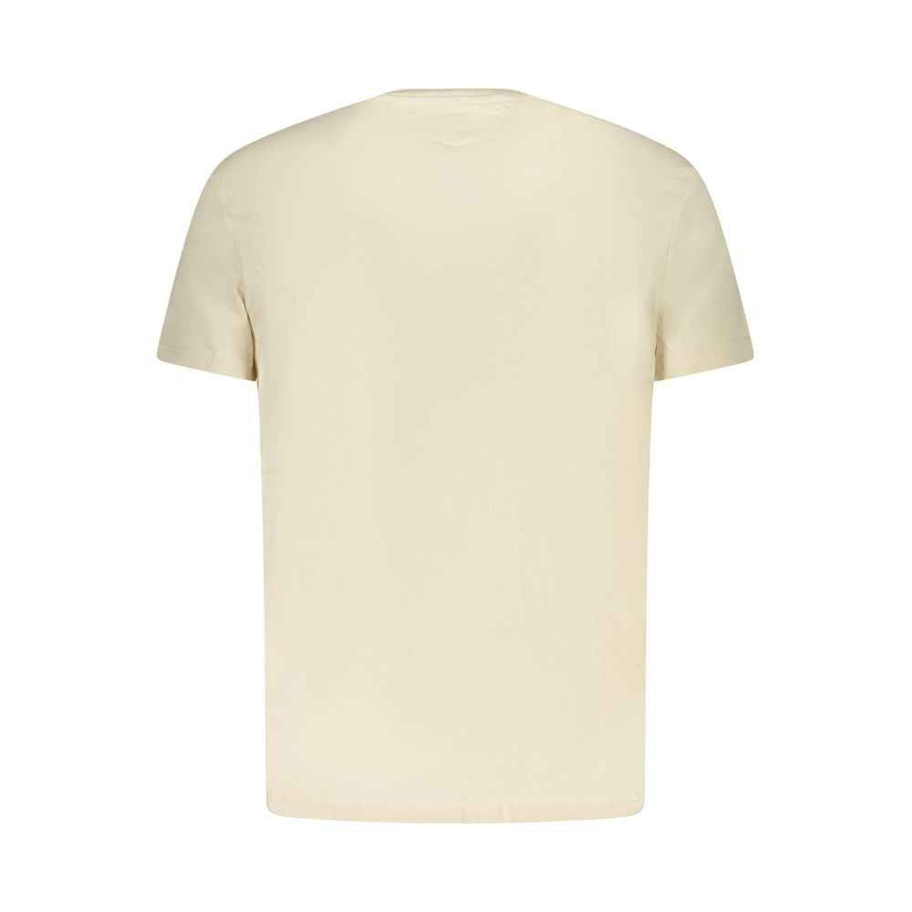 Tommy Hilfiger Beige Cotton Men T-Shirt