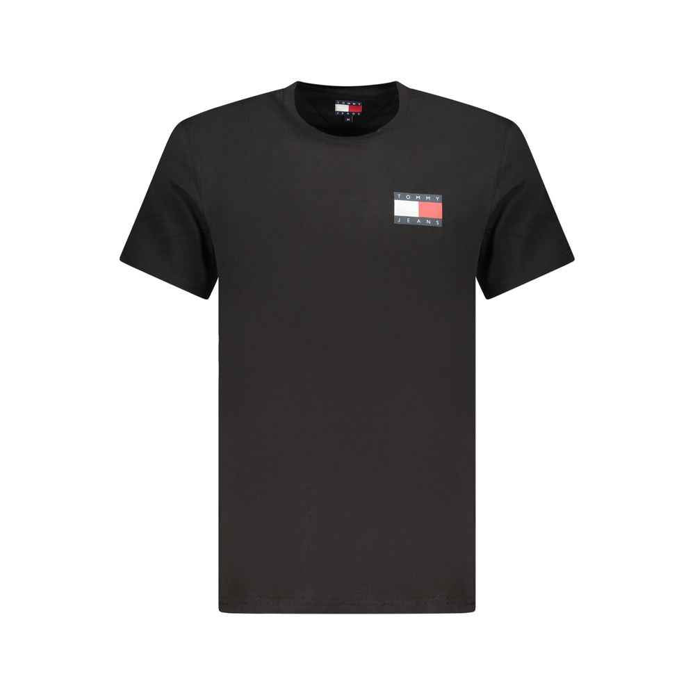Tommy Hilfiger Black Cotton Men T-Shirt