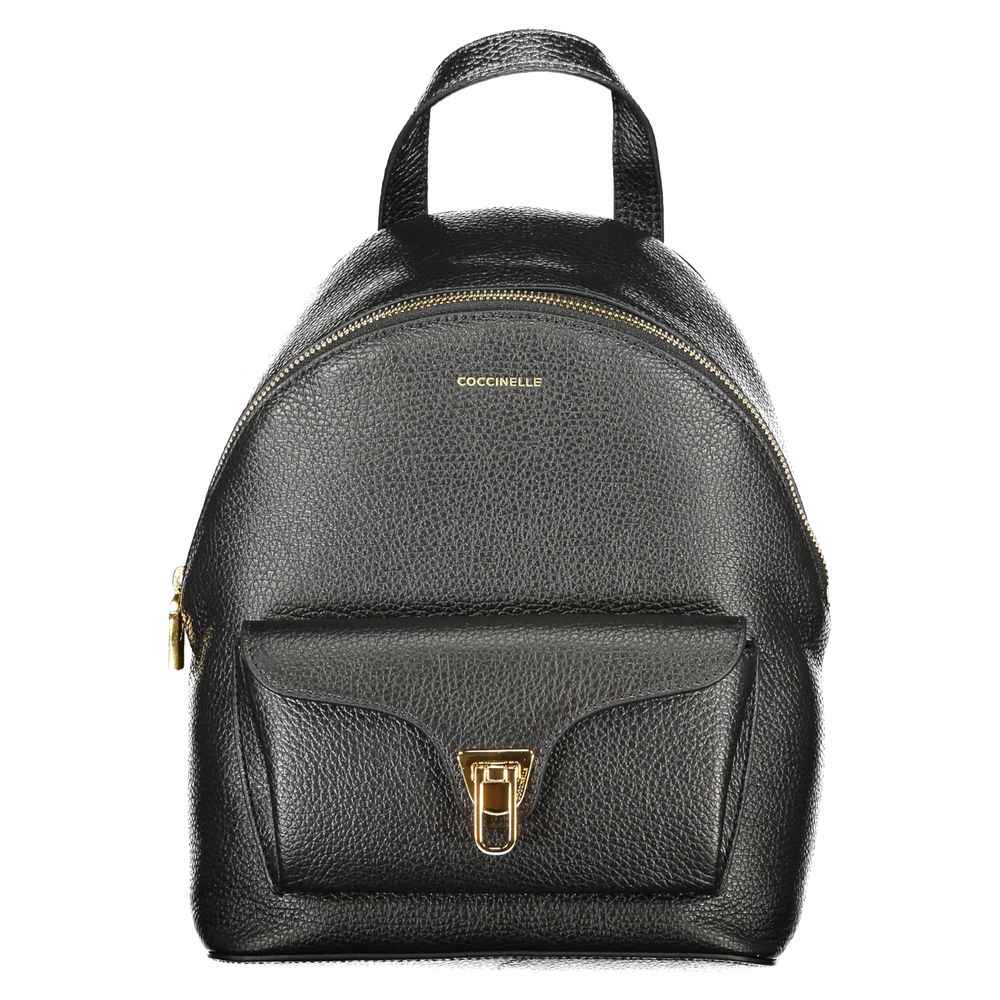 Coccinelle Black Leather Women Backpack
