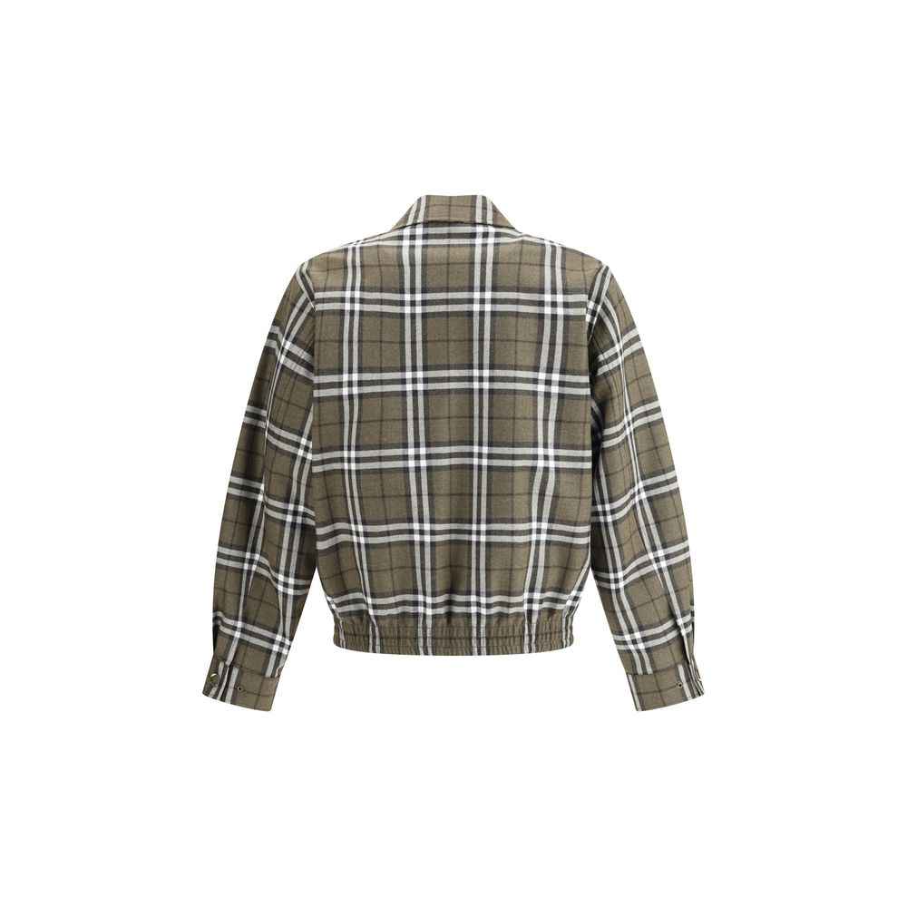 Burberry Green Wool Bomber