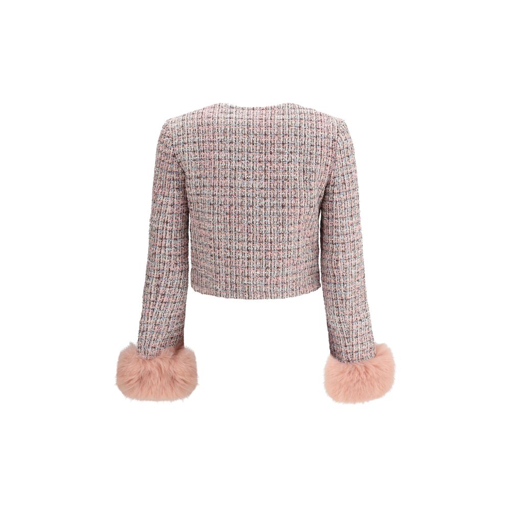 Self-Portrait Multicolor Wool Coat