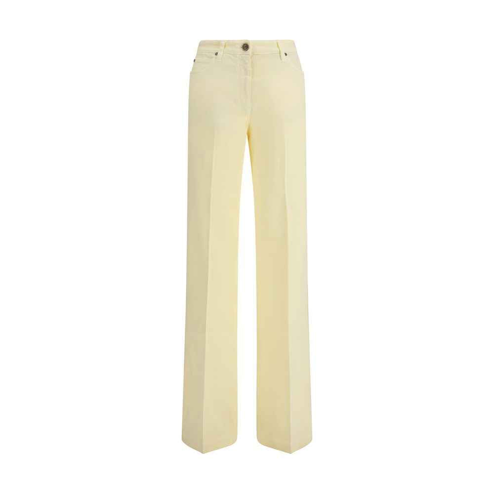 Etro Yellow Cotton Straight-Leg Jeans