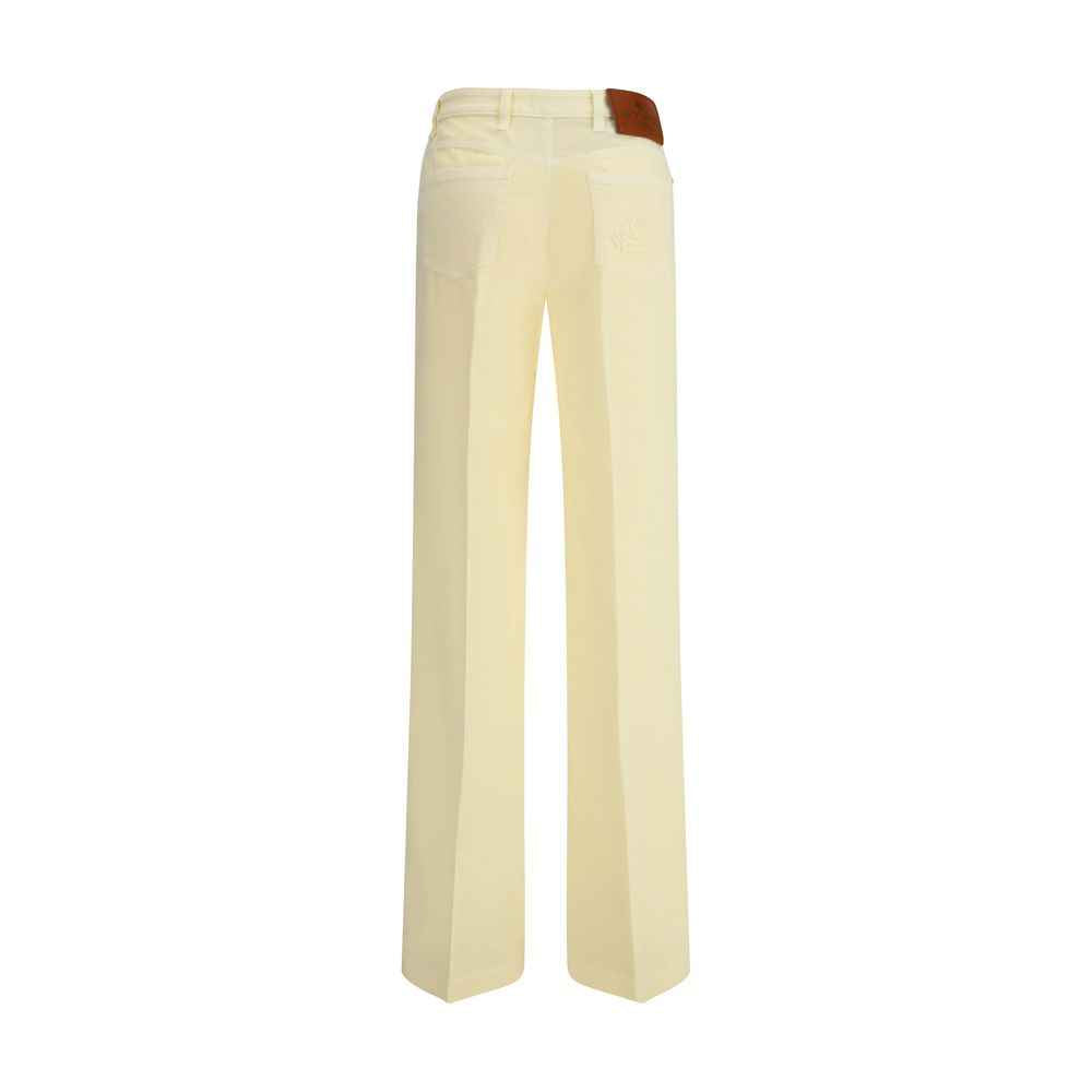 Etro Yellow Cotton Straight-Leg Jeans