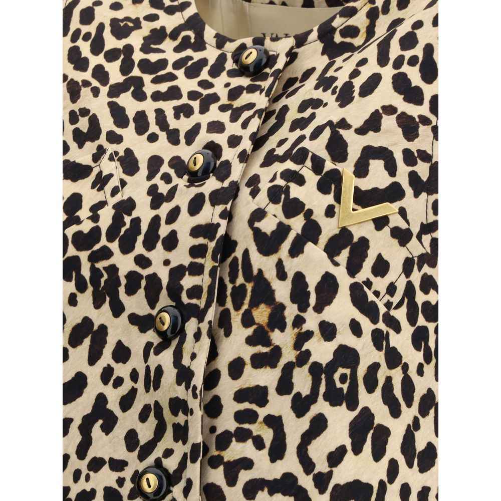 Valentino Leopard-print long Vest