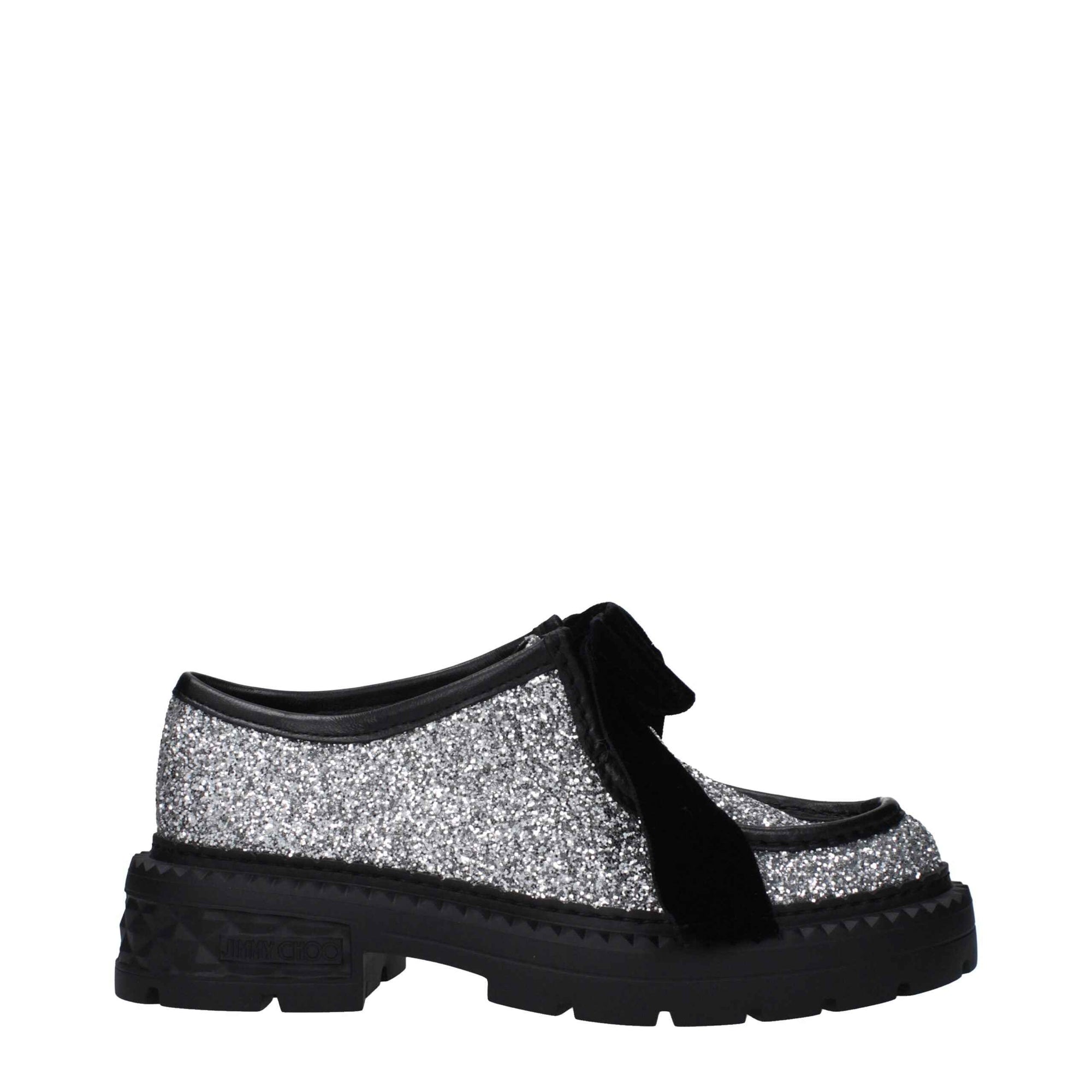 Jimmy Choo Gray Plastic Slip-On Loafers