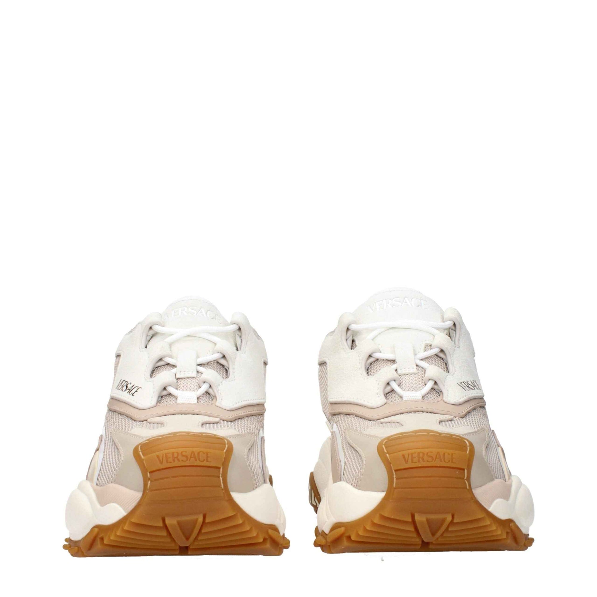 Versace Beige Fabric Chunky Sneakers