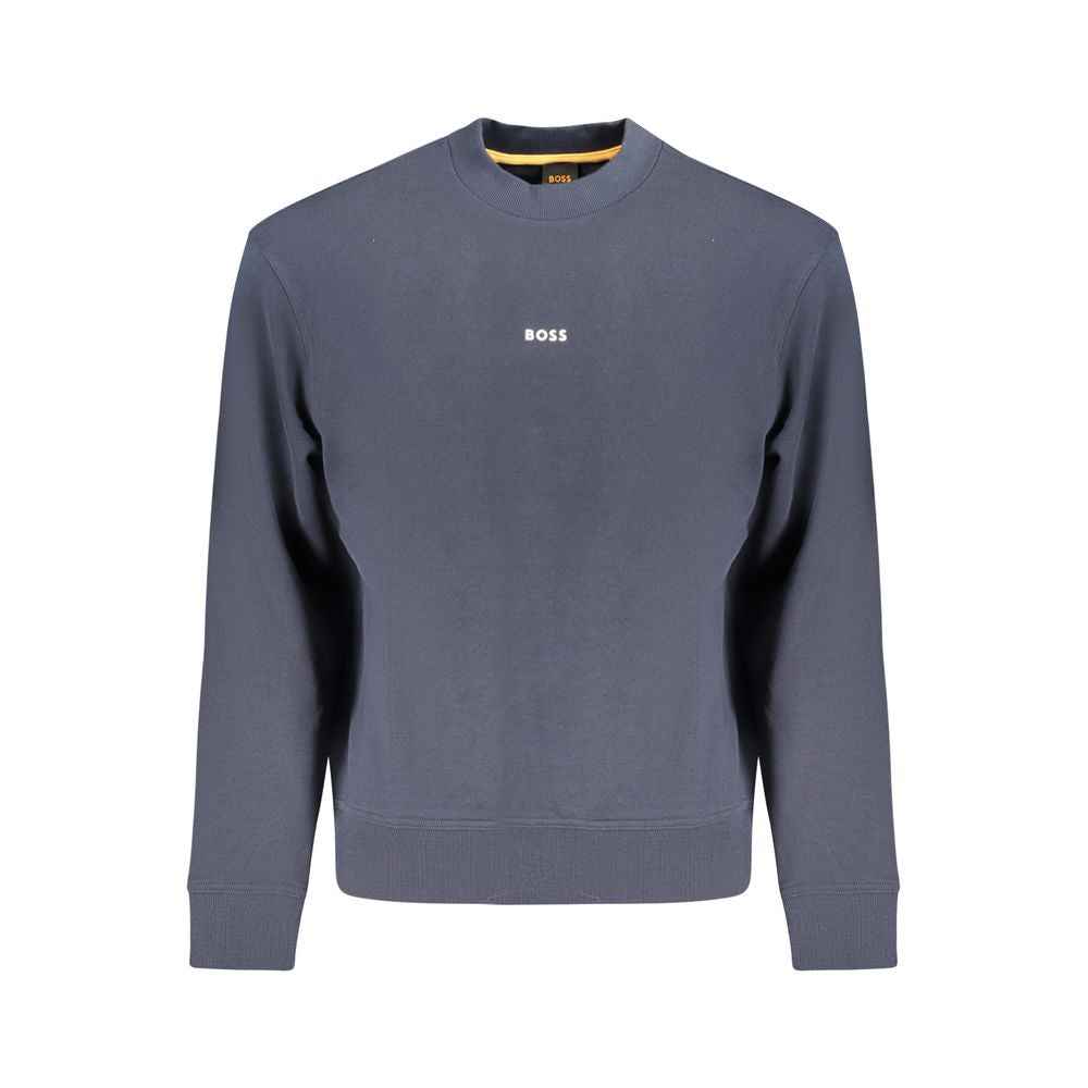 Hugo Boss Blue Cotton Men Sweater