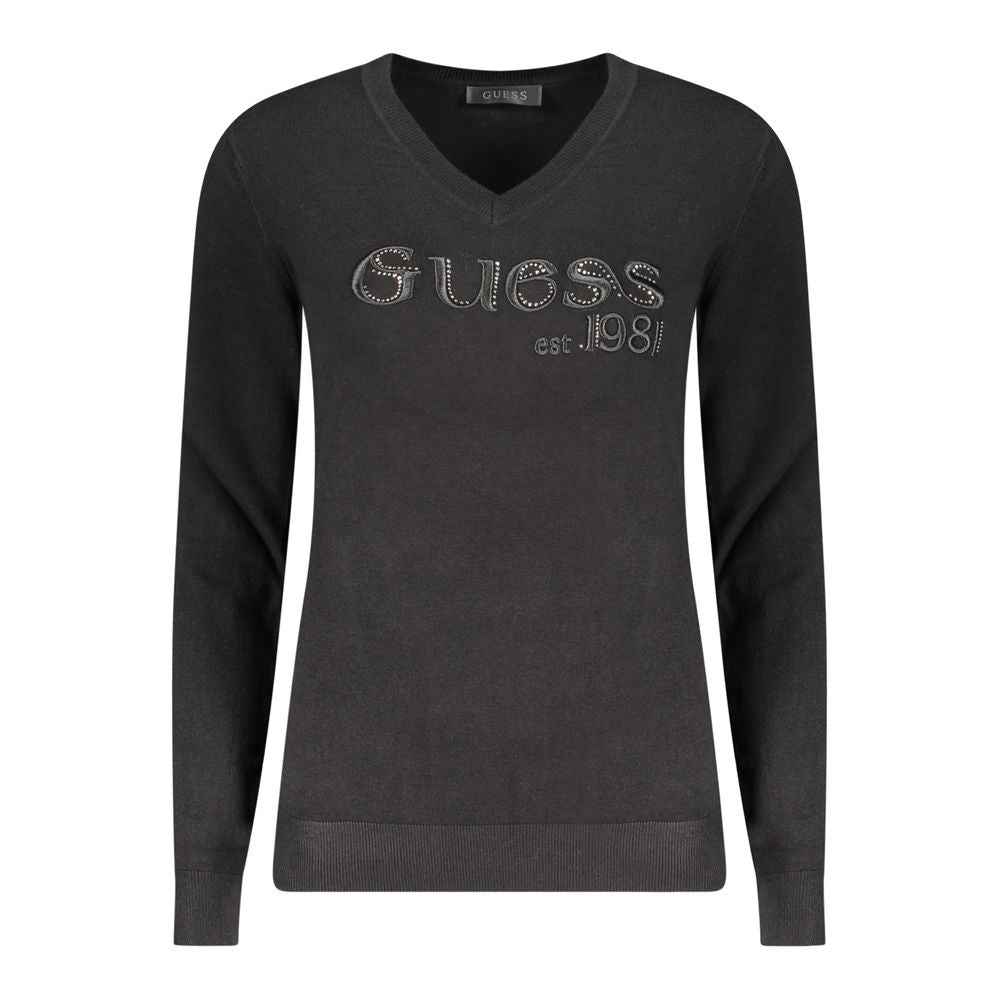 Guess Jeans Black Viscose Women Sweater