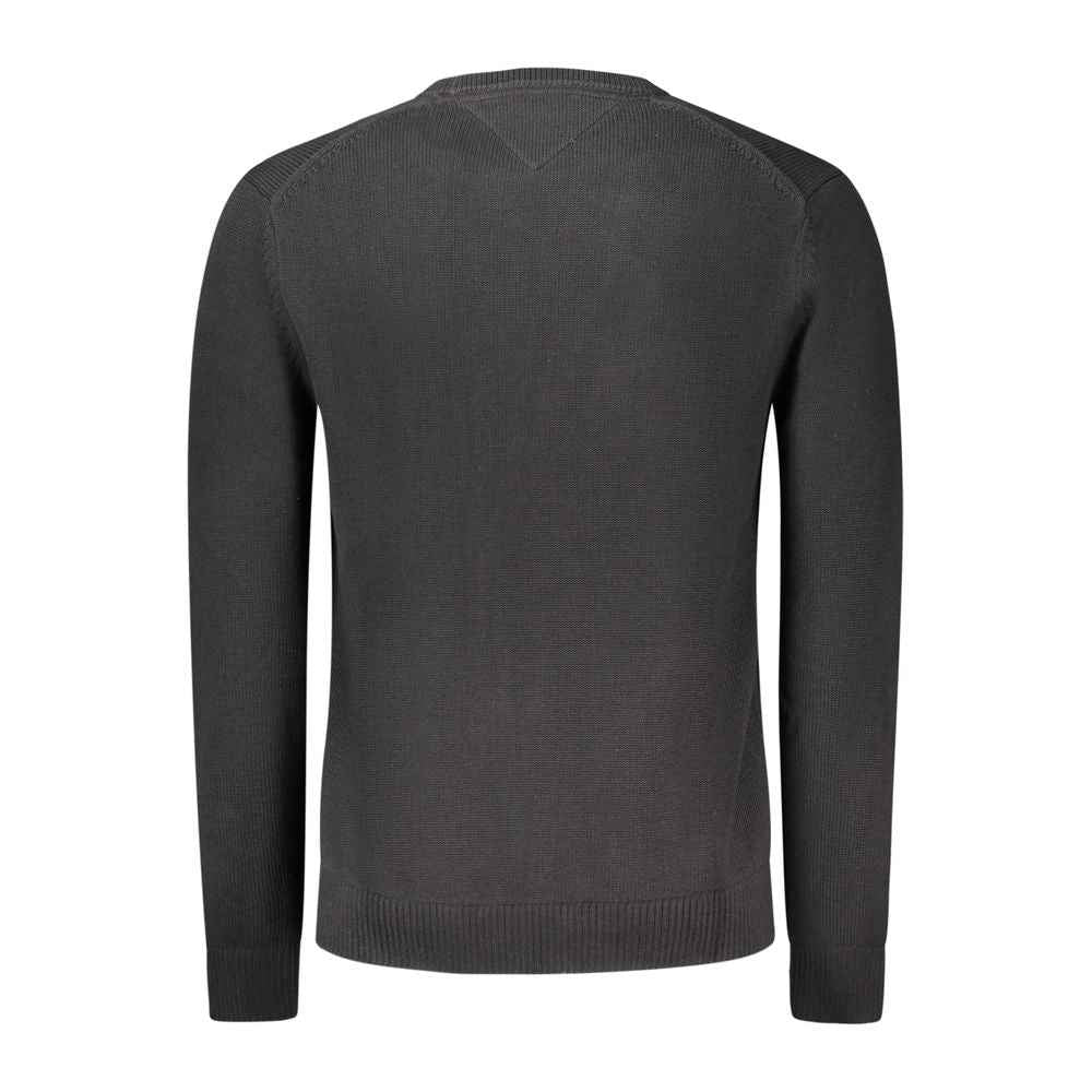 Tommy Hilfiger Black Cotton Men Sweater