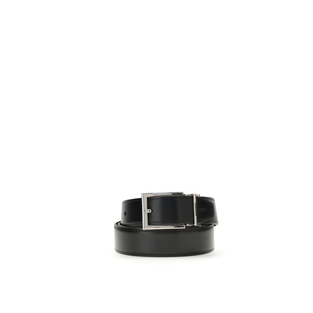 Dsquared² Black Calf Leather Bos Taurus Regular Belt