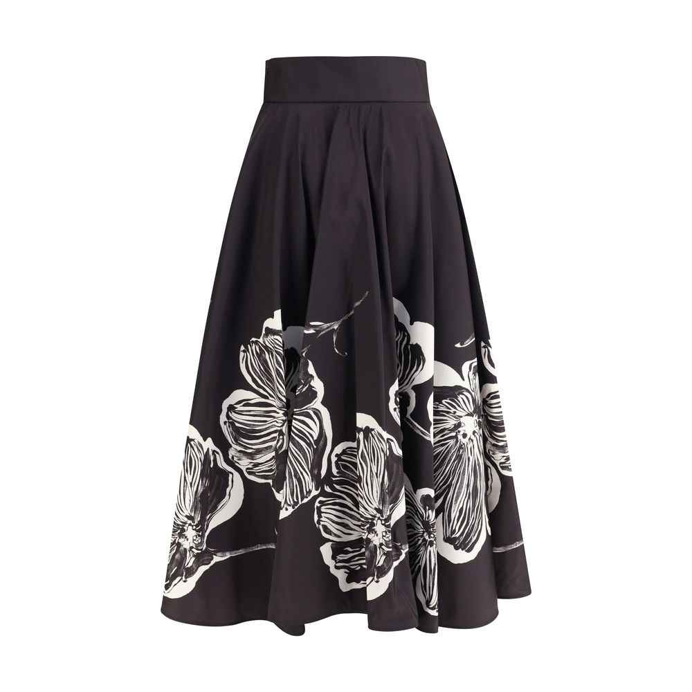 Sara Roka Midi Skirt with floral print