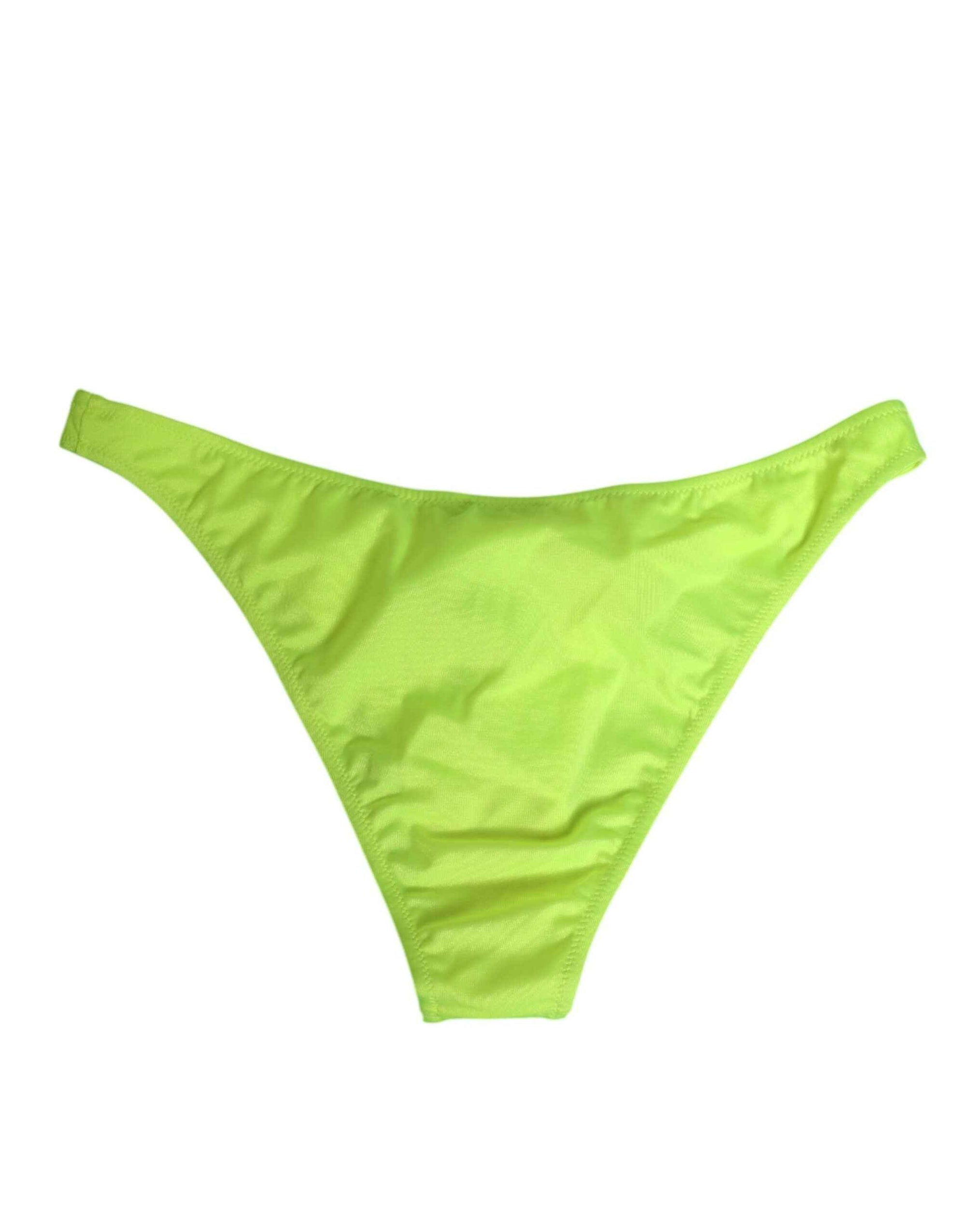 Dolce & Gabbana Neon Green DG Logo Swim Briefs Women Underwear