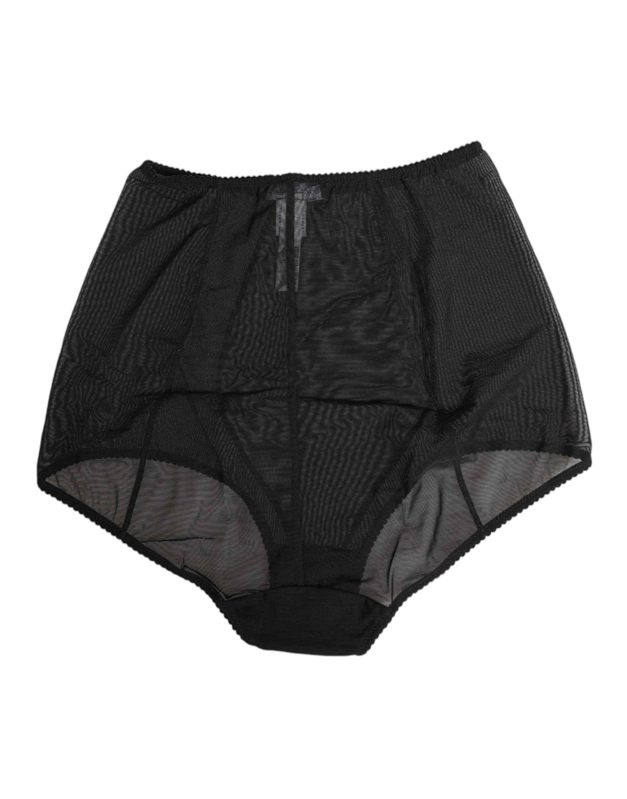 Dolce & Gabbana Black High Waist Mesh Sheer Shapewear Underwear