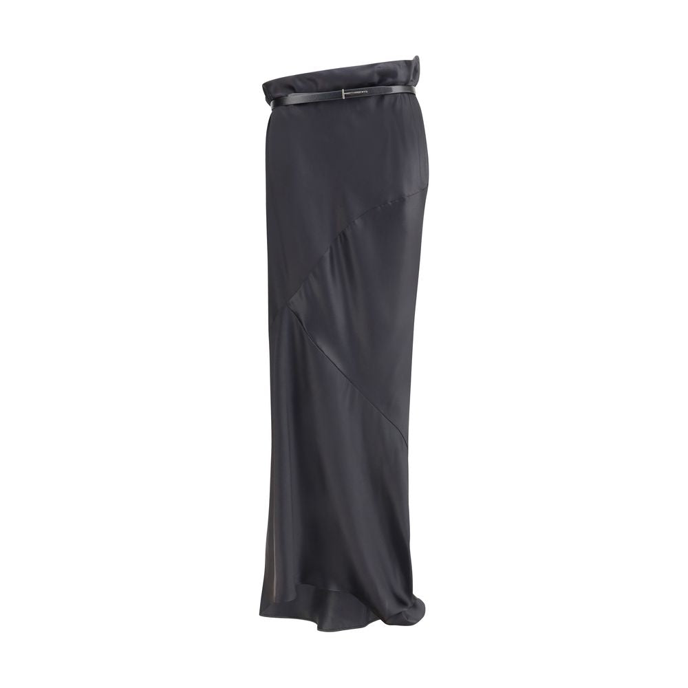 Tom Ford Black Silk Long Skirt