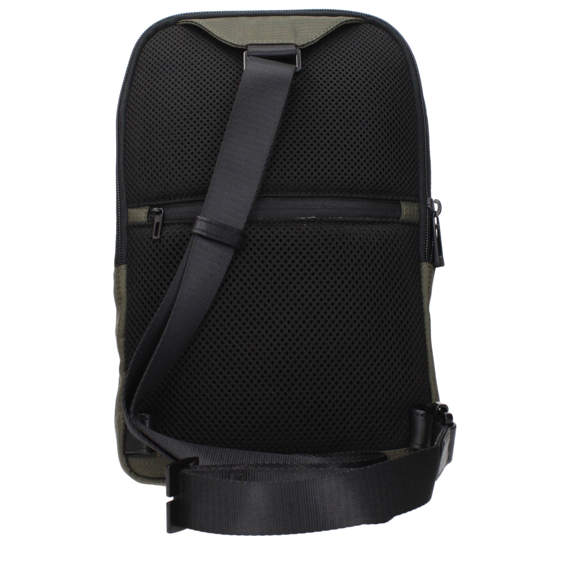 Piquadro Green Fabric Crossbody Bag