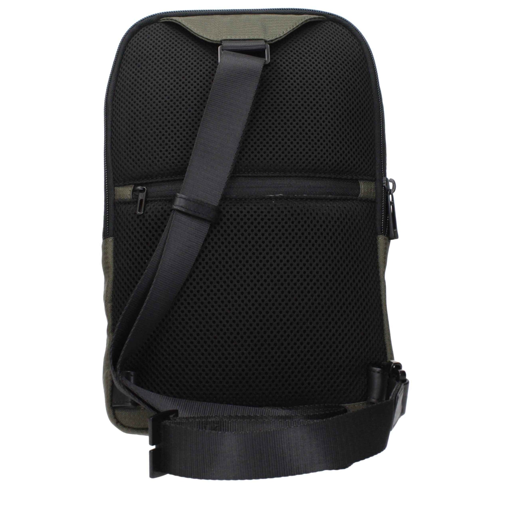 Piquadro Green Fabric Crossbody Bag