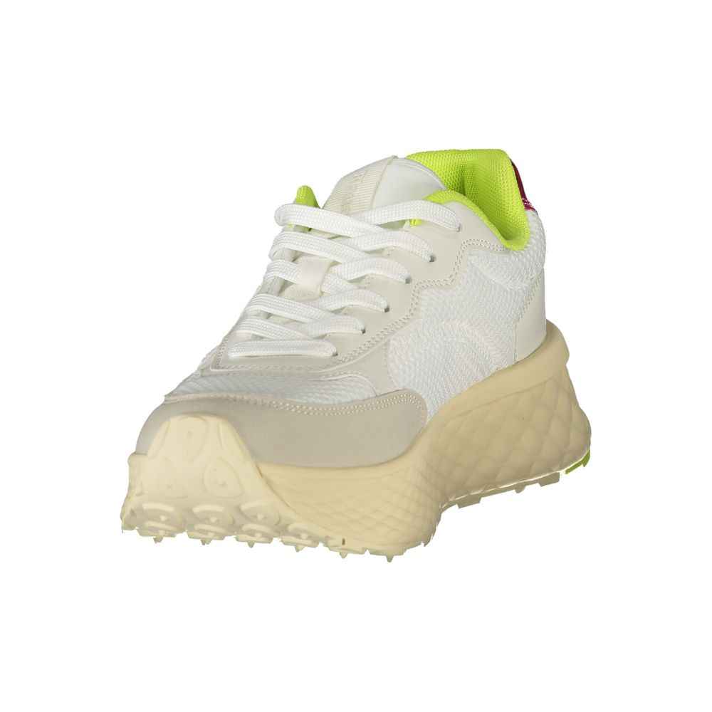 Blauer White Polyester Sneaker