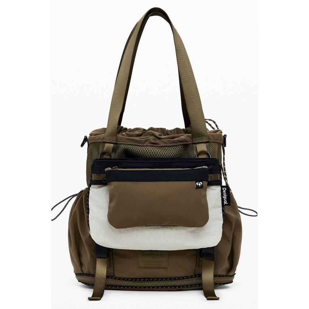 Desigual Green Polyester Women Convertible Handbag