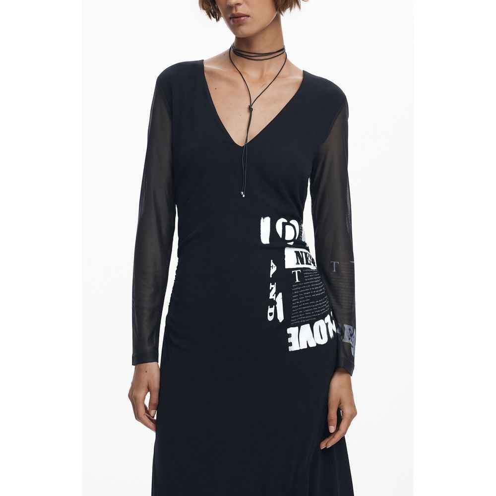 Desigual Black Polyester Women Dress