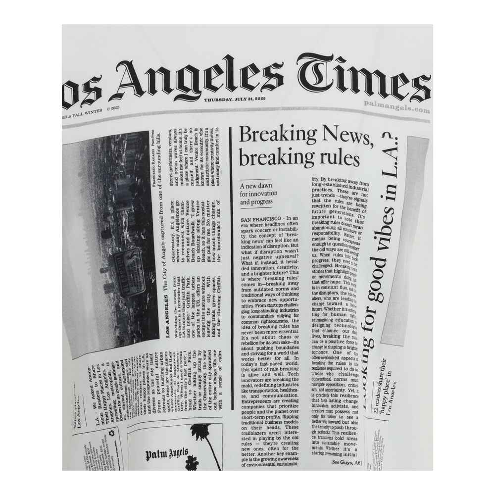 Palm Angels Paxlatimes News T-Shirt