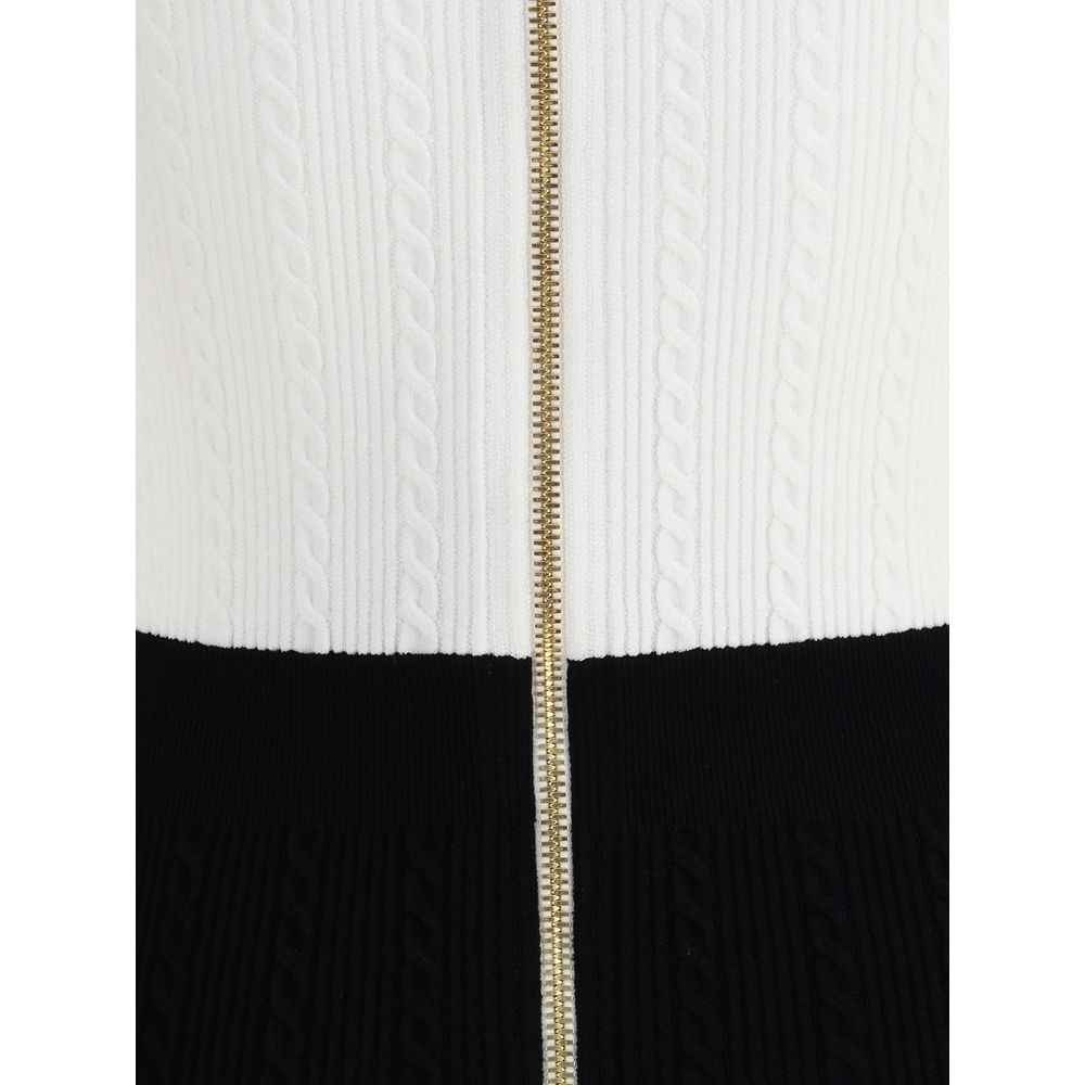 Balmain Braided pattern midi Dress