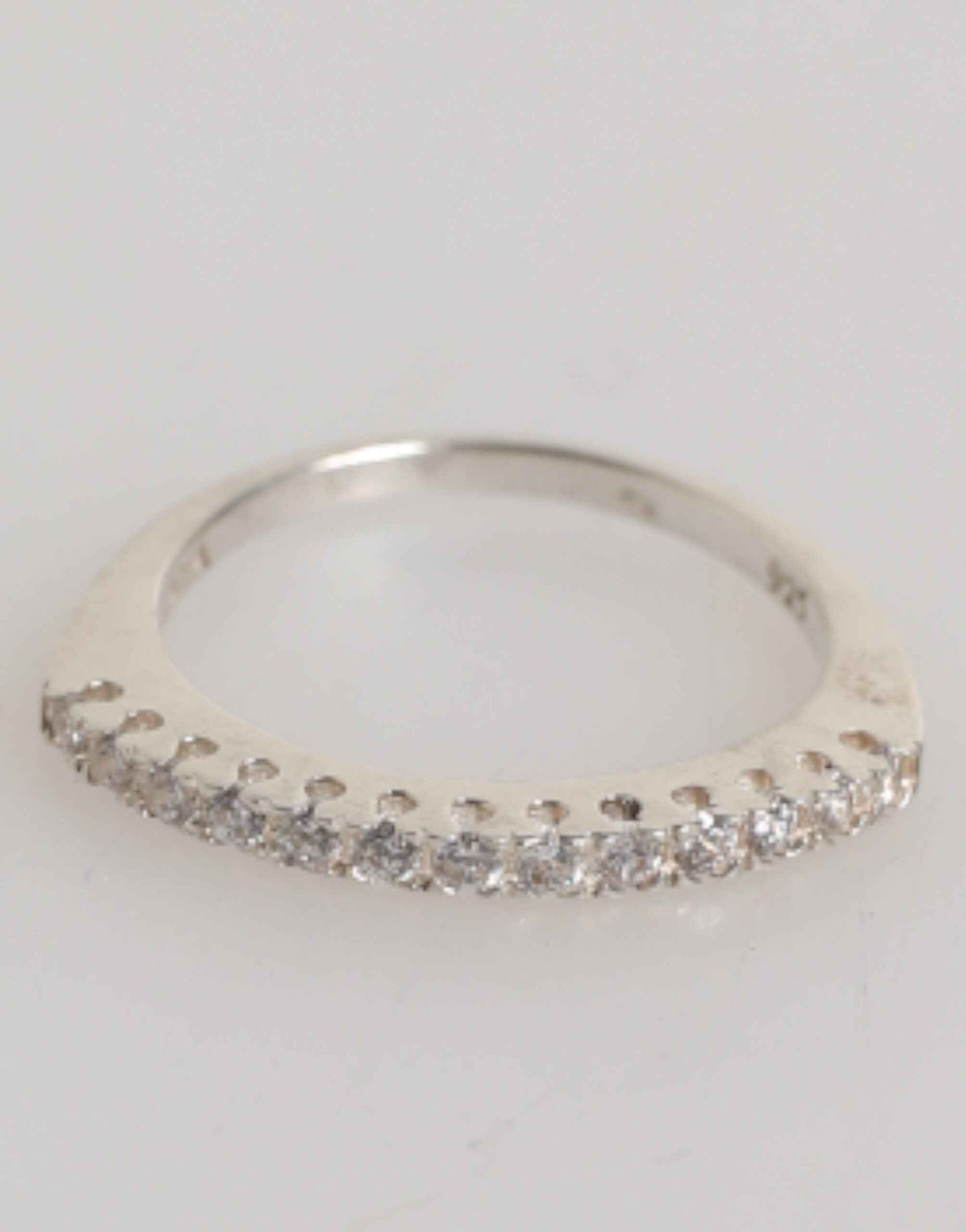 Nialaya Sterling Silver 925 Band Pave CZ Crystal Eternity Ring