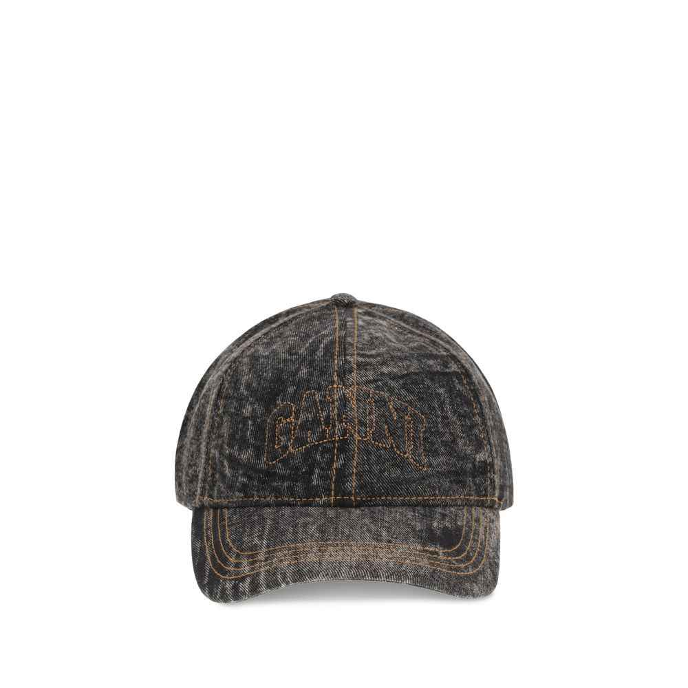 Ganni Denim Baseball Hat