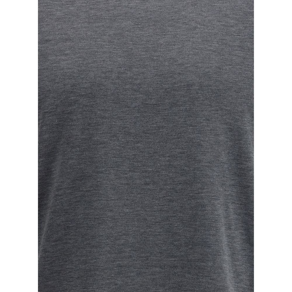 Brunello Cucinelli Gray Cotton T-Shirt
