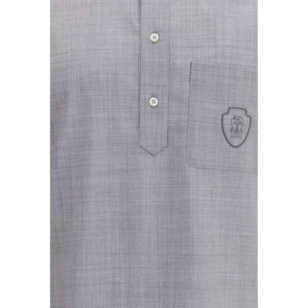Brunello Cucinelli Virgin wool poplin polo Shirt