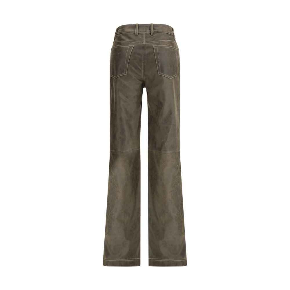 Etro Brown Leather Pants